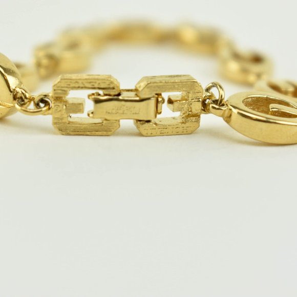 GIVENCHY: Gold Metal "G" Links Bracelet (nr) - Picture 3 of 7